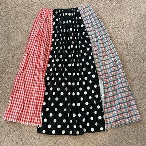 HIGH LENG FAN Asymmetric Half Pleated Korean Skirt